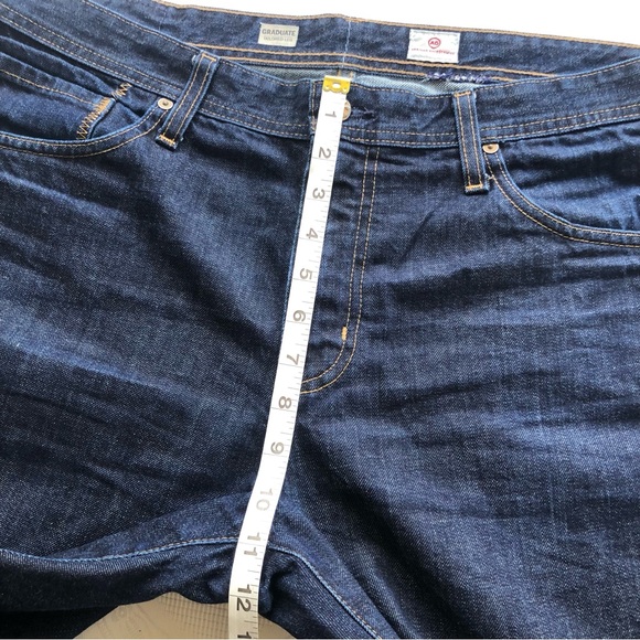 AG Adriano Goldschmied GRADUATE Tailored-Leg Dark Blue Jeans Men’s Size 36R - Picture 6 of 16